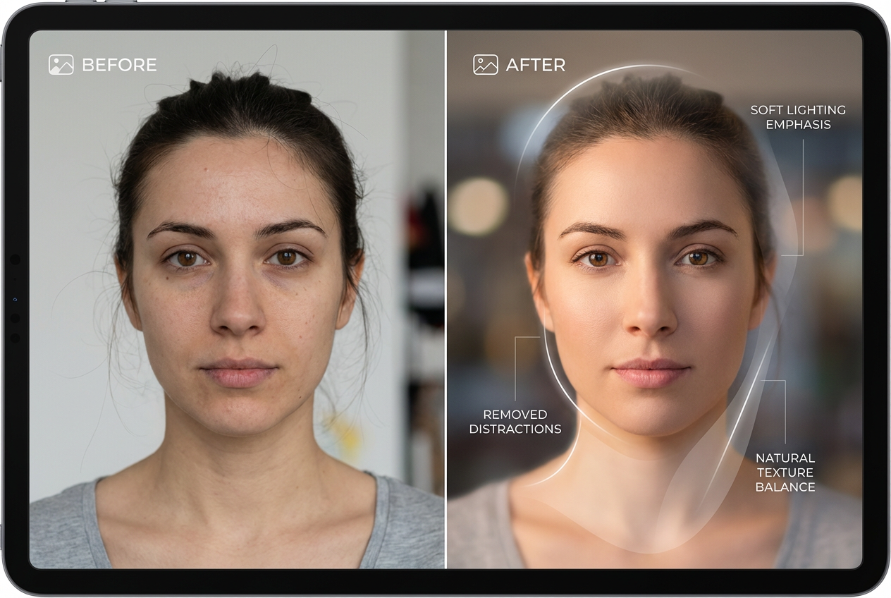 Portrait fixes that don’t scream ‘AI’: relight and reduce distractions