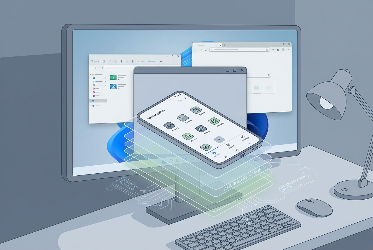 If you want Android to feel “built in” to Windows: Windows Subsystem for Android (WSA)