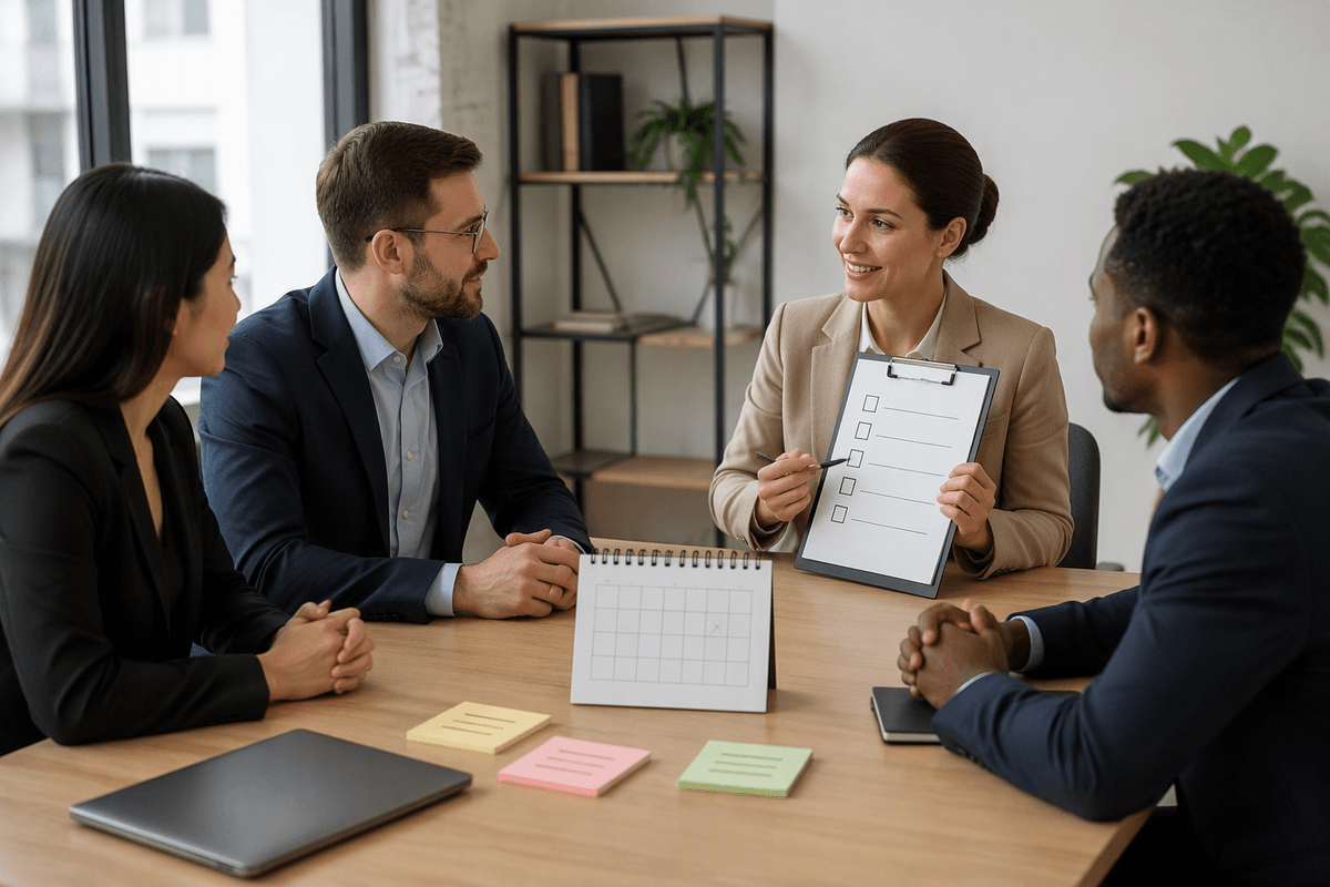 Close the loop: confirmations, owners, and next steps